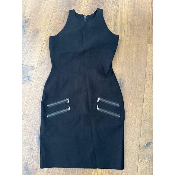 PAIGE Dresses & Skirts - Paige Bodycon Sleeveless High Neck Zipper Moto Dress Goth Witchy Black Small